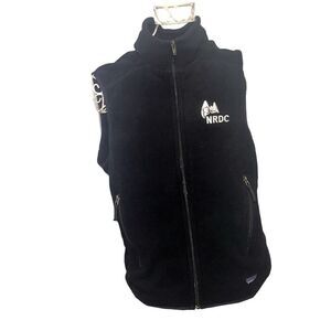 EXCELLENT CONDITION Patagonia Synchilla Fleece Vest Black NRDC Embroidered Men's